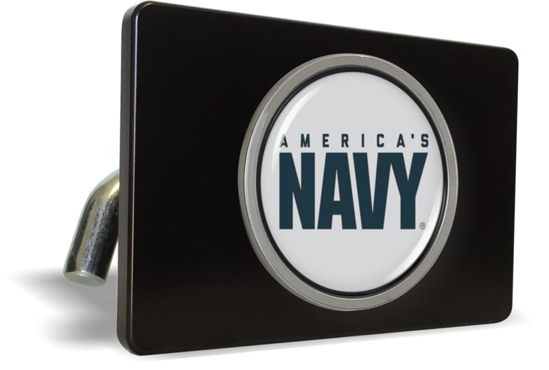 America's Navy - Tow Hitch Cover with Chrome Metal Emblem